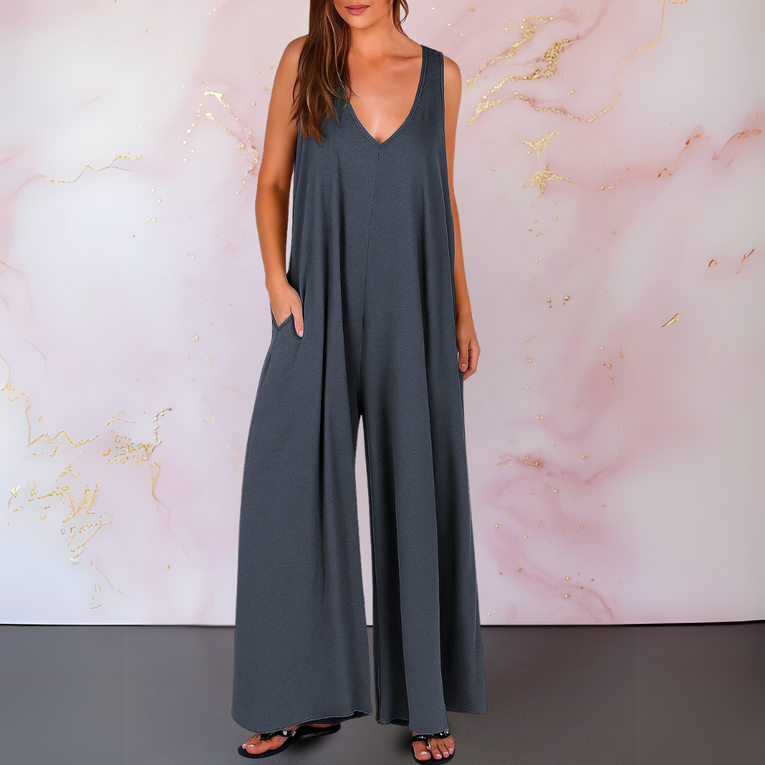 Grace | Wide-Leg Sleeveless Jumpsuit