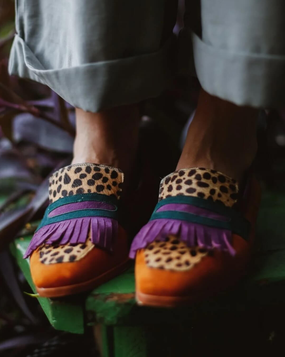 Billie - Loafer With Fringes And Animal Print
