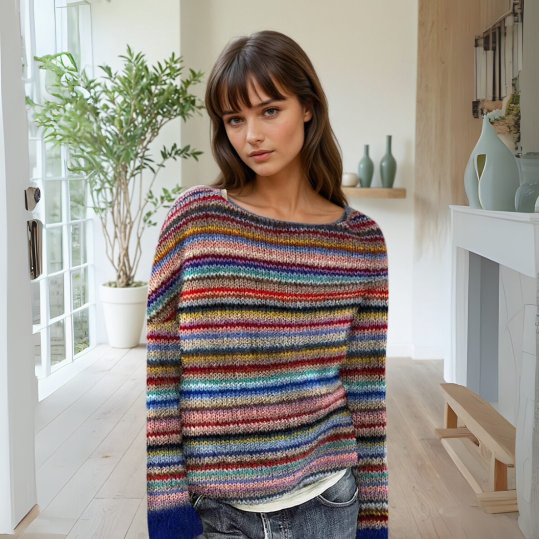 Manonin | Casual & Cozy Striped Sweater