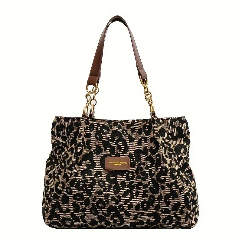 Selene - Chic Leopard Print Tote Bag