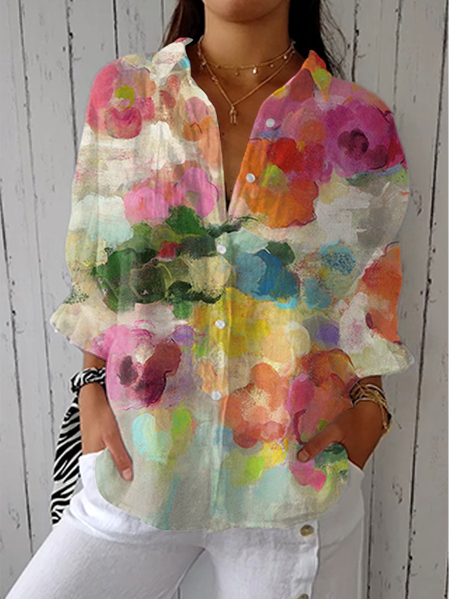 Isabelle | Watercolor Floral Blouse