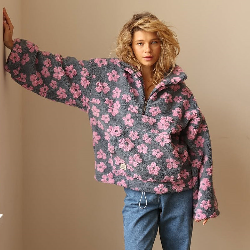 Daisy - Cozy Floral Fleece Pullover