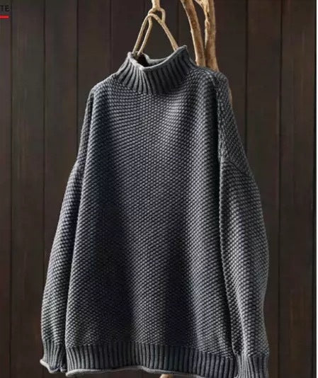 Evelyn - Oversized Waffle Knit Pullover