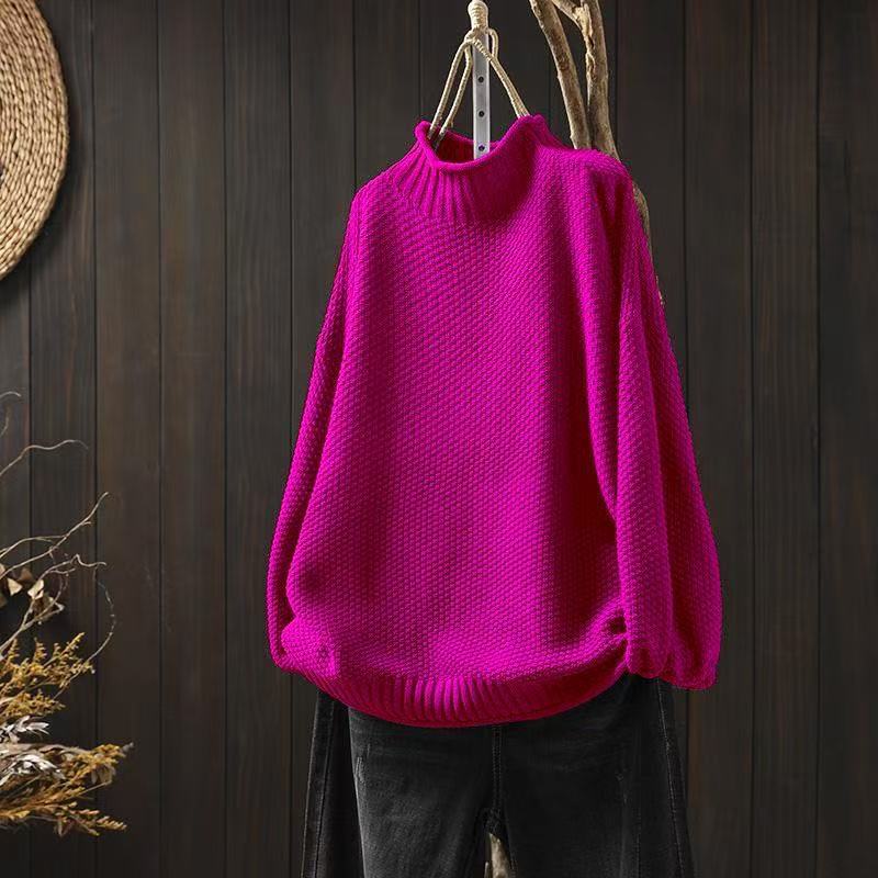 Evelyn - Oversized Waffle Knit Pullover