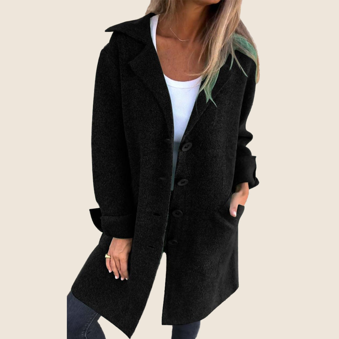 Marcelle - Chic Hooded Coat with Pockets