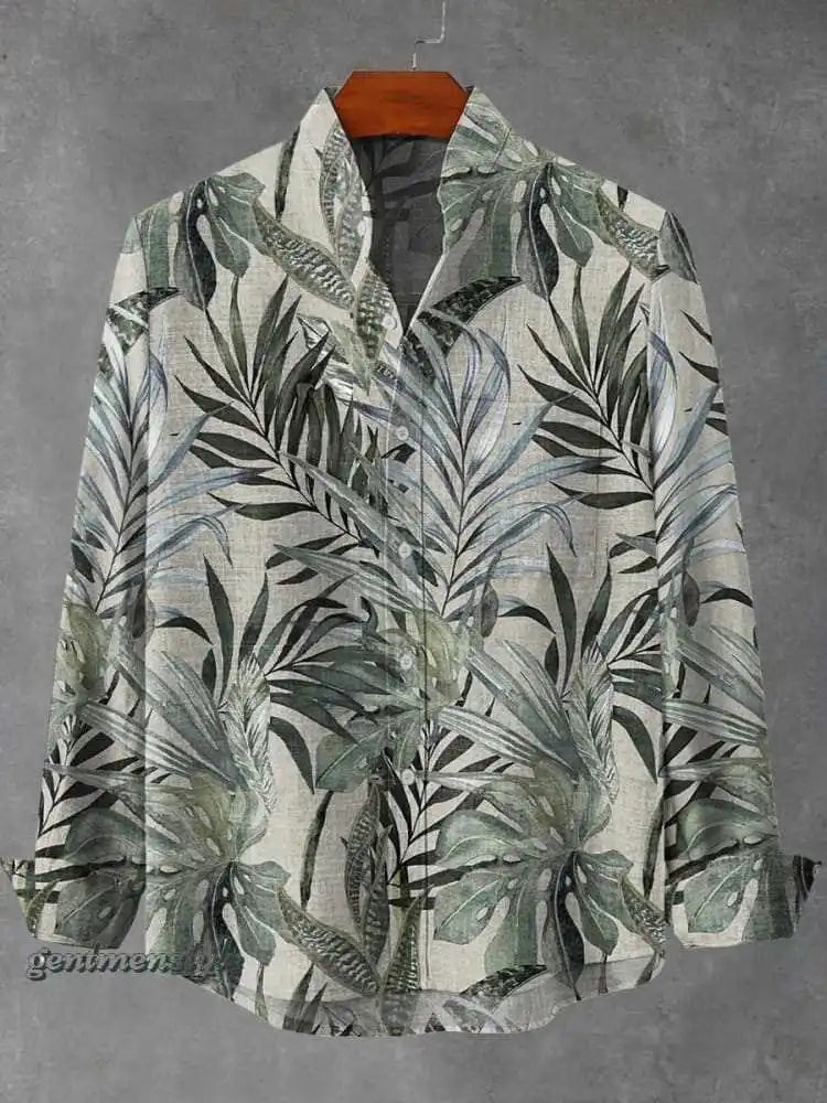 Arietta - Artistic Printed Button-Up Blouse