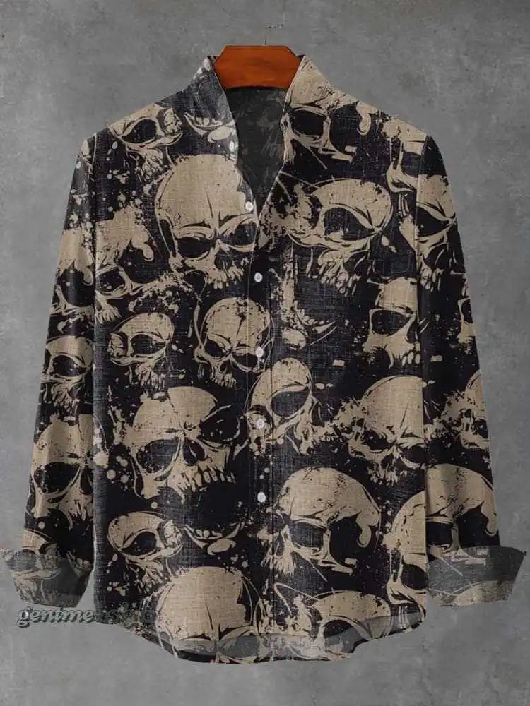 Arietta - Artistic Printed Button-Up Blouse