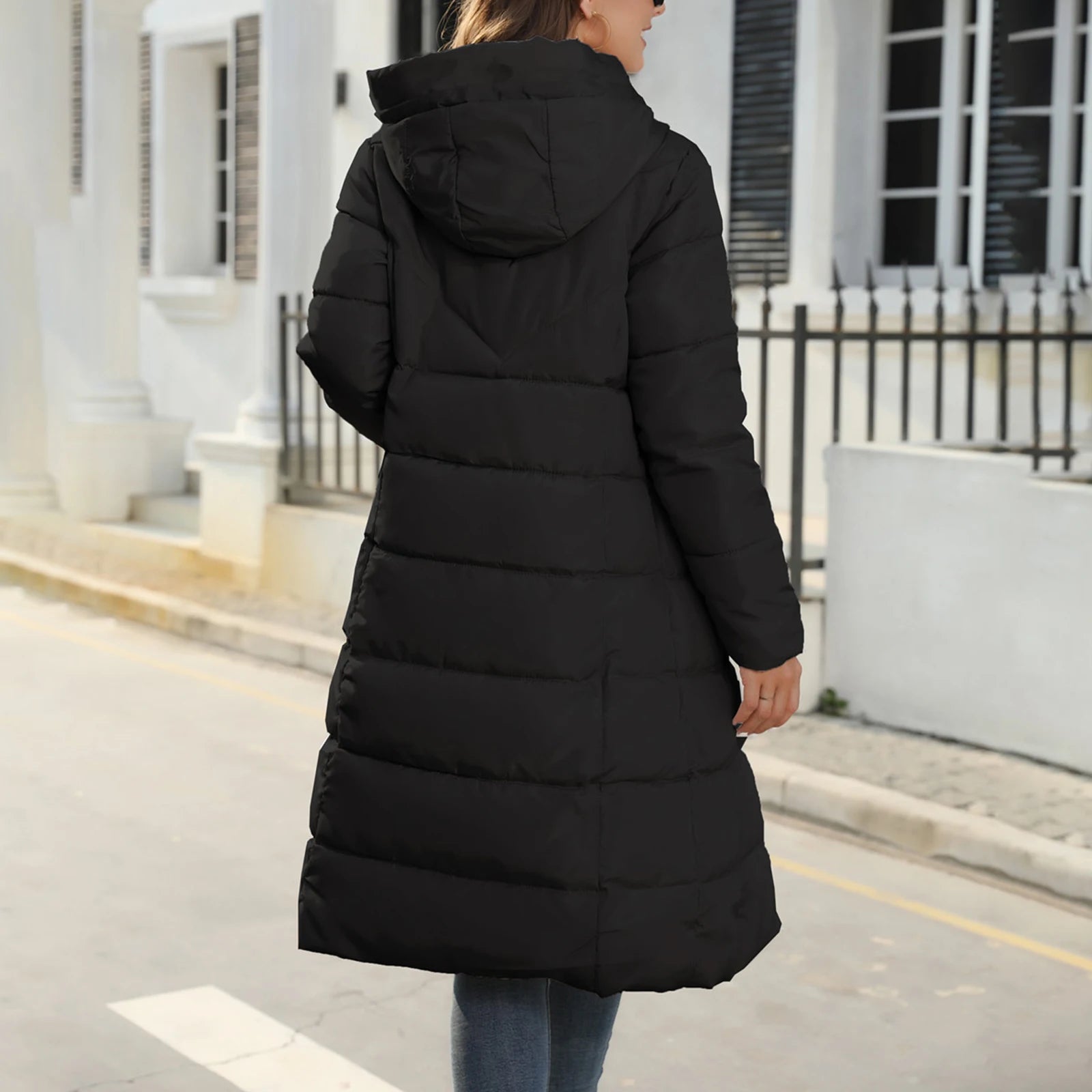 Kiana - Long Hooded Puffer Coat
