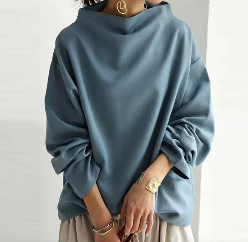 Lucia – Soft Loose High-Neck Sweater