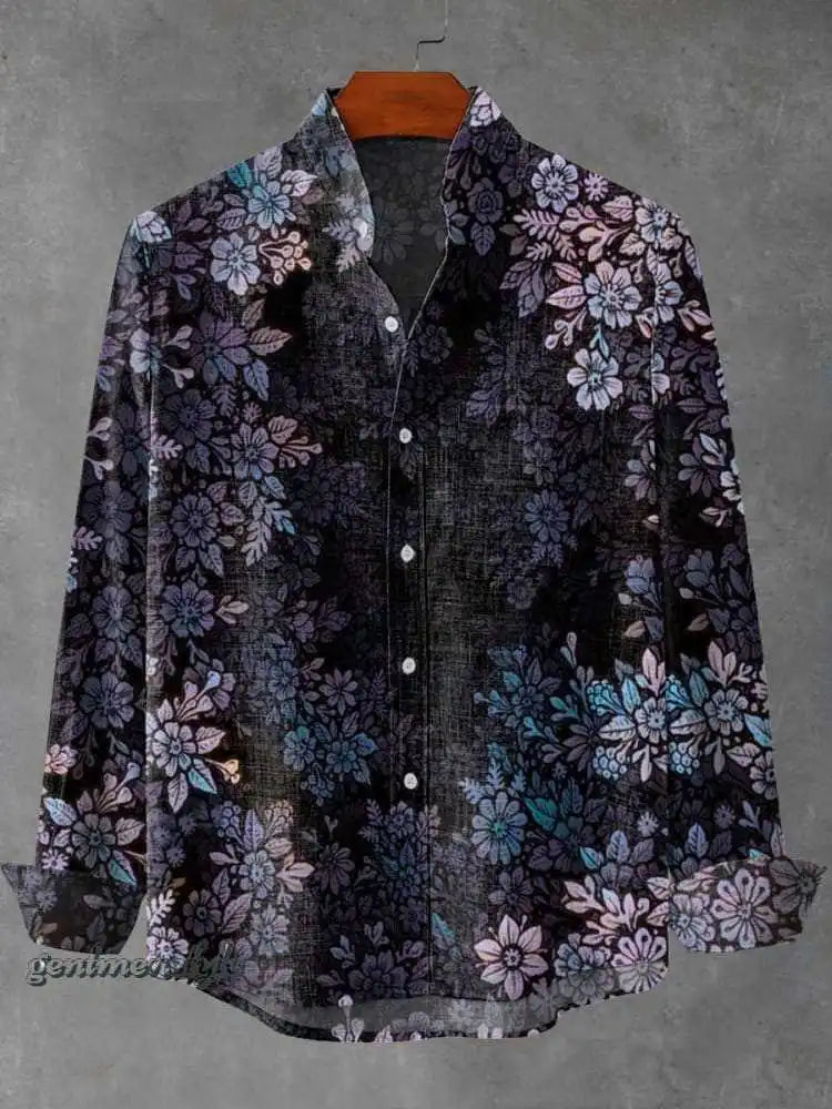 Arietta - Artistic Printed Button-Up Blouse