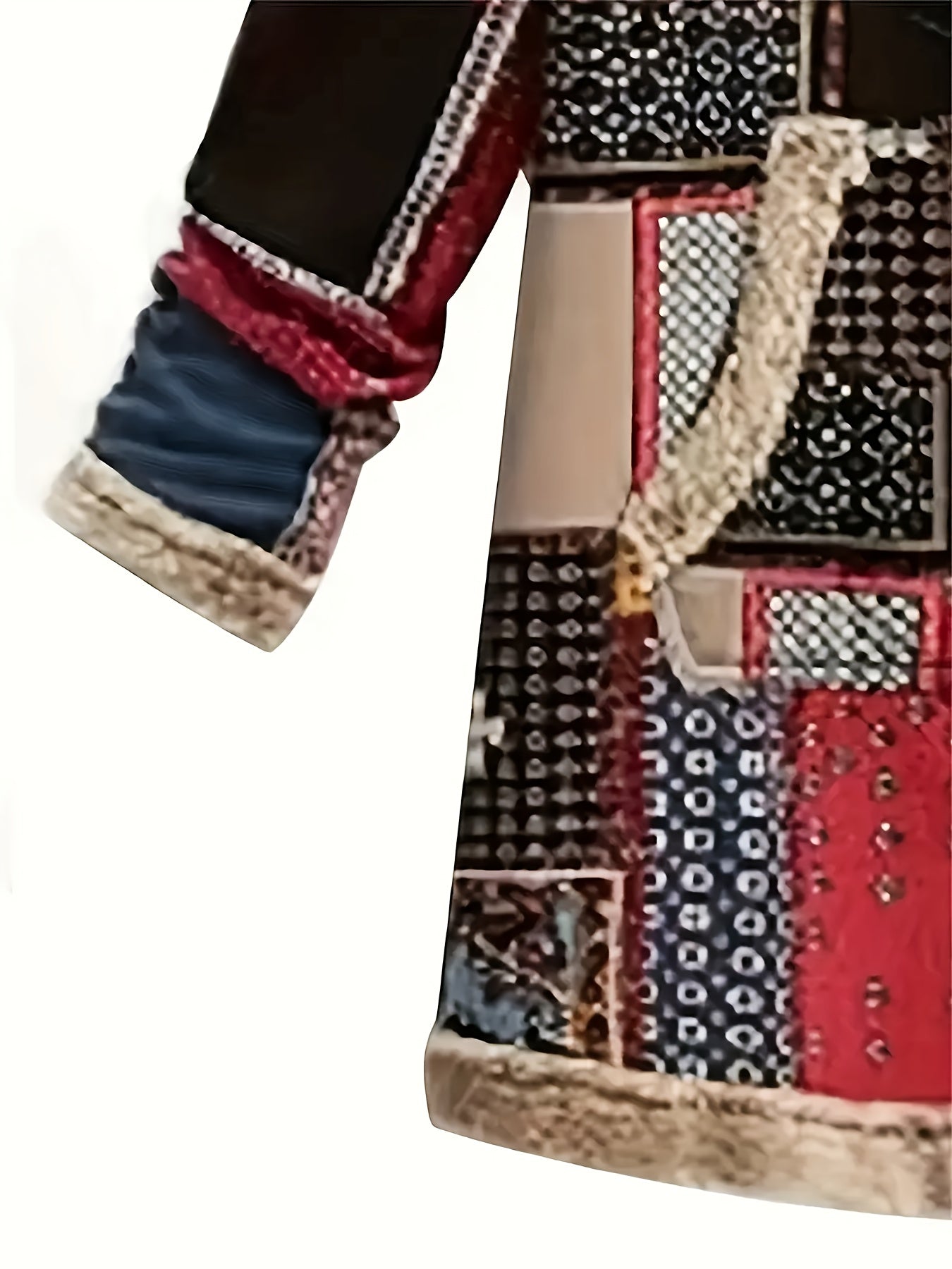 Maelle - Boho Patchwork Hooded Winter Coat