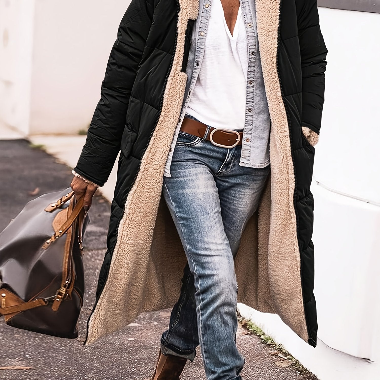 Sophia - Long Puffer Warm Coat Hooded