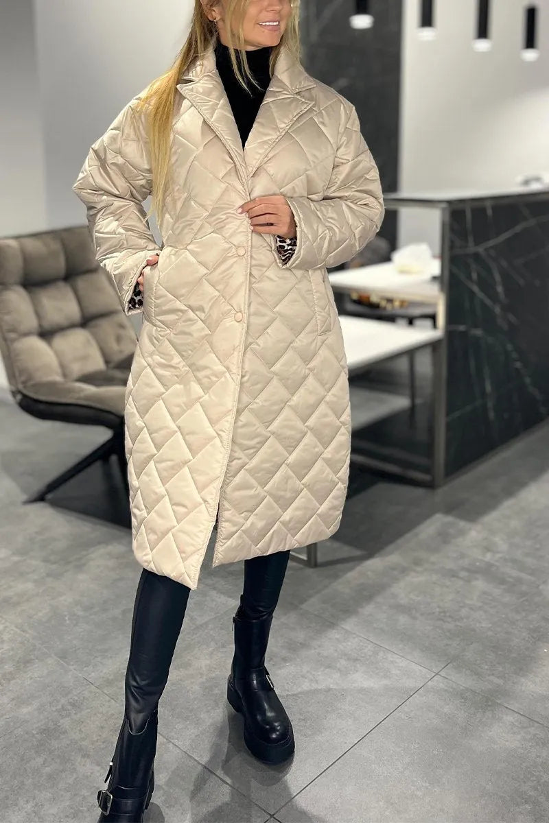 Clarisse - Quilted Longline Winter Coat