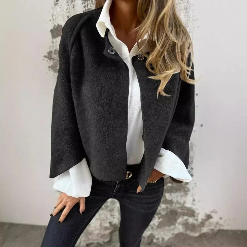 Elisa - Short Cropped Jacket with Flared Sleeves