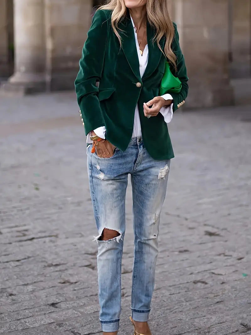Julissa - Tailored Velvet Blazer