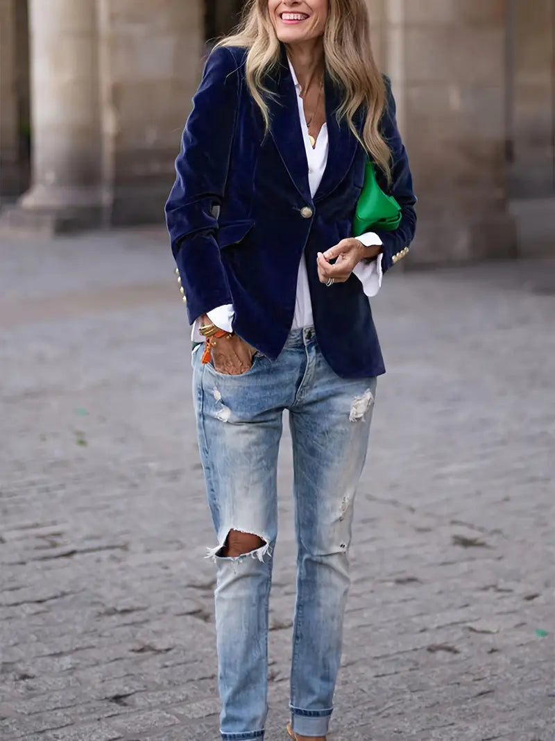 Julissa - Tailored Velvet Blazer