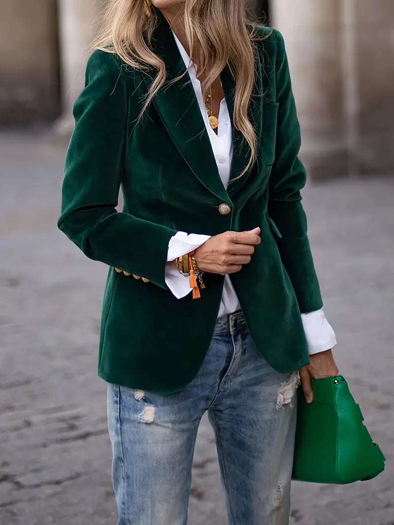 Julissa - Tailored Velvet Blazer