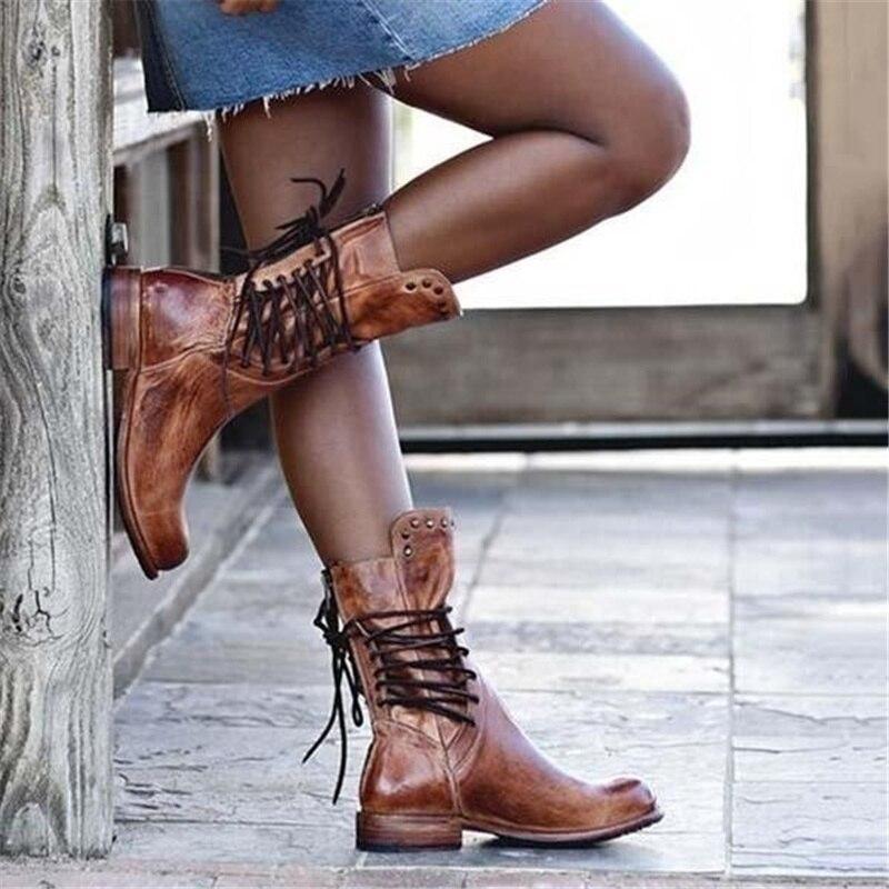 Caithlyn - Vintage Lace-Up Boots