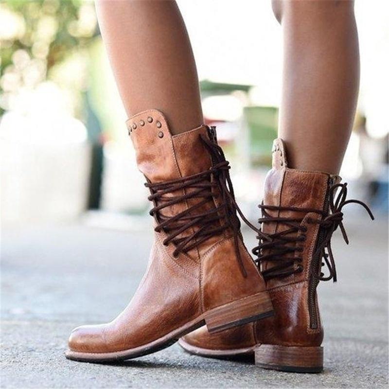 Caithlyn - Vintage Lace-Up Boots