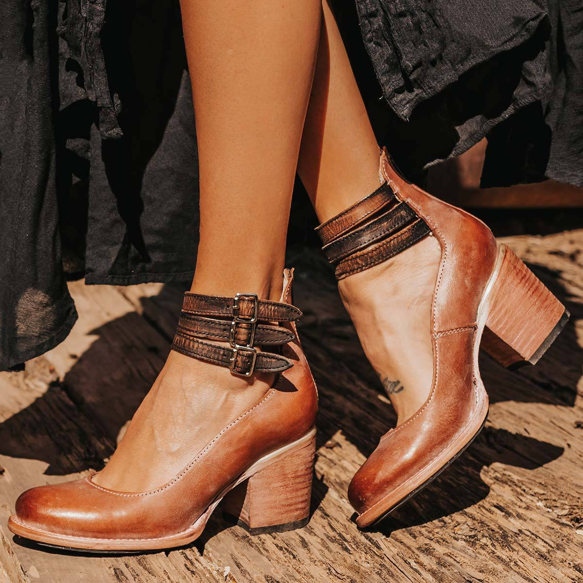 Ginevra - Multi-Strap Heels with Thick Heel