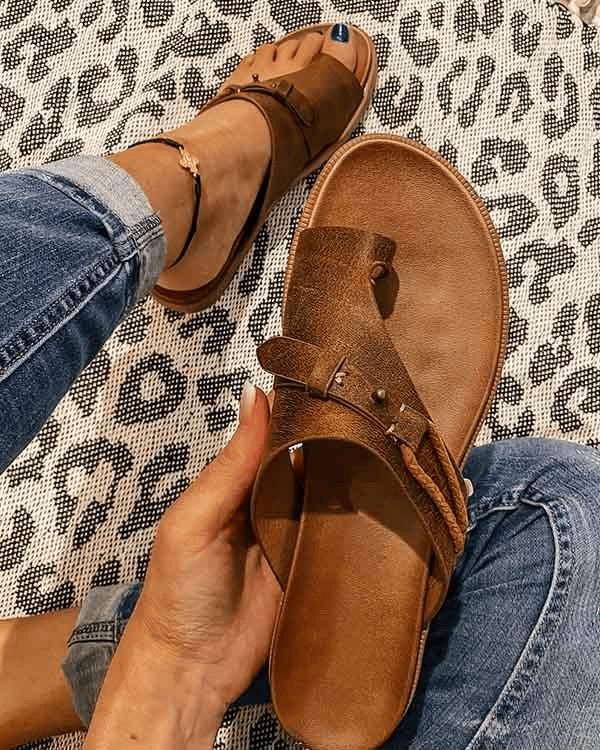 Delia Women’s Slip-On Toe Ring Sandals