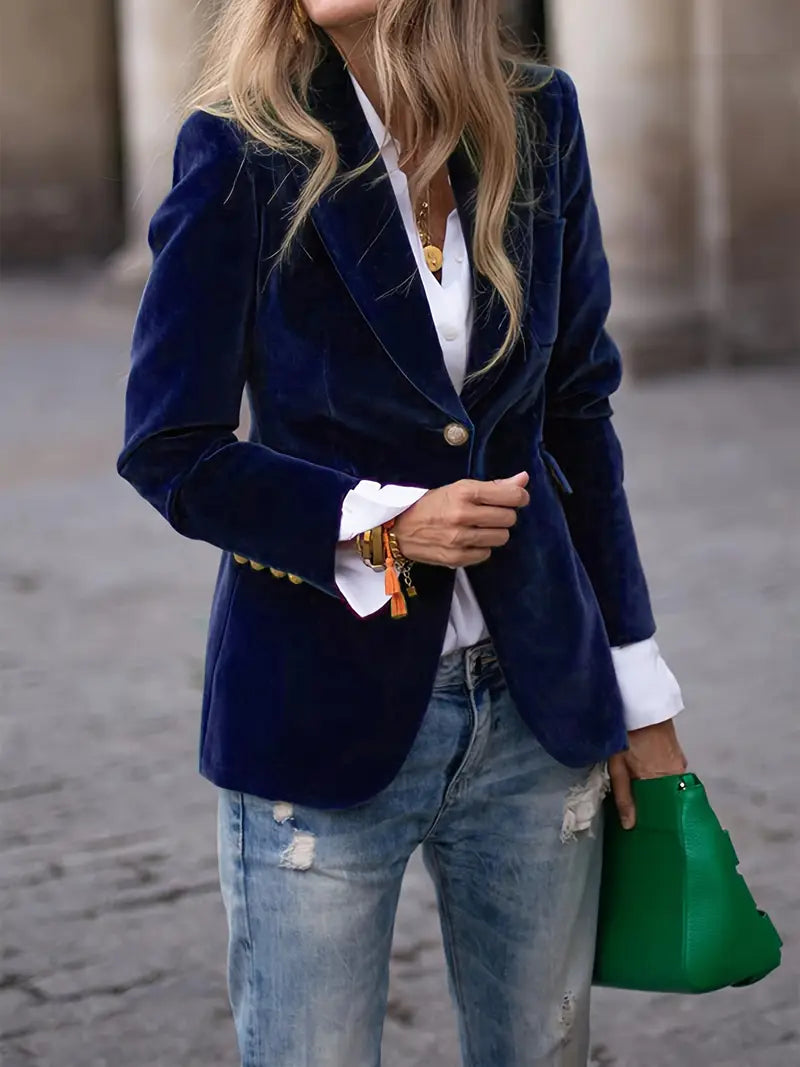 Julissa - Tailored Velvet Blazer