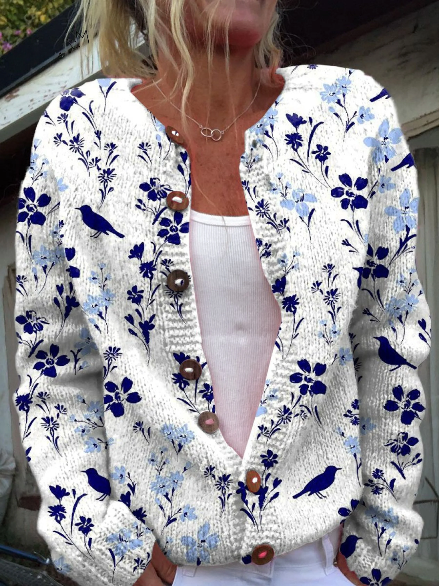 Élise - Bluebird Floral Cardigan