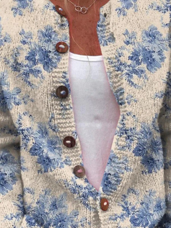 Fleur - Blue Blossom Cardigan