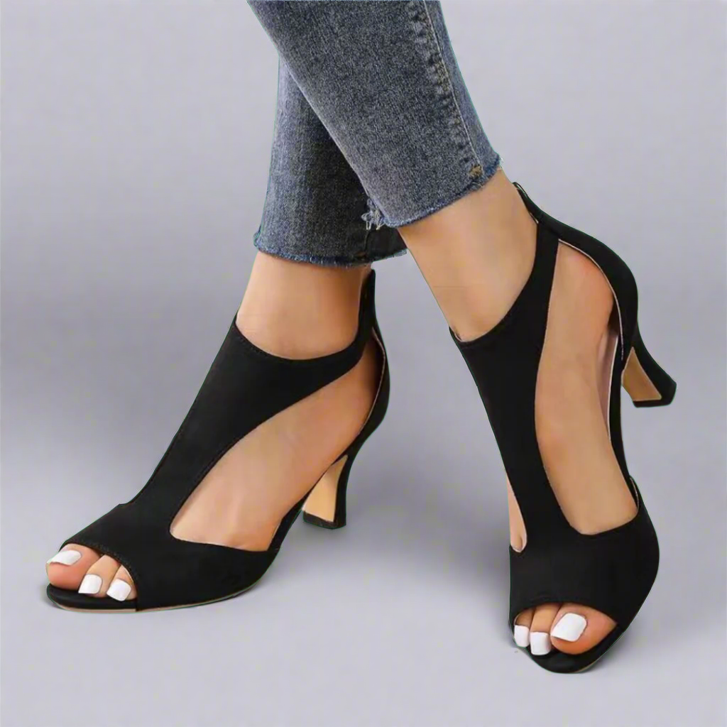 Débora - Chic Cutout Peep-Toe Heels