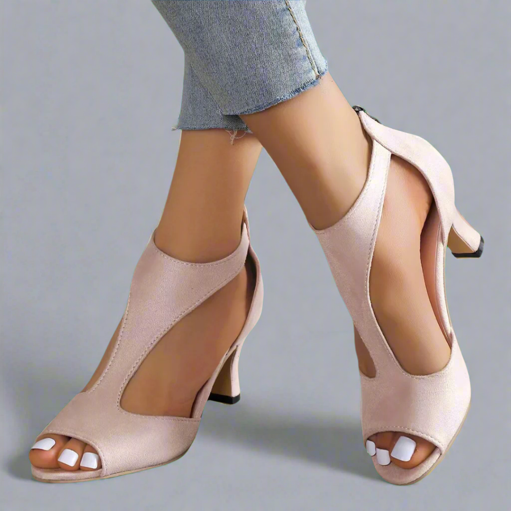 Débora - Chic Cutout Peep-Toe Heels