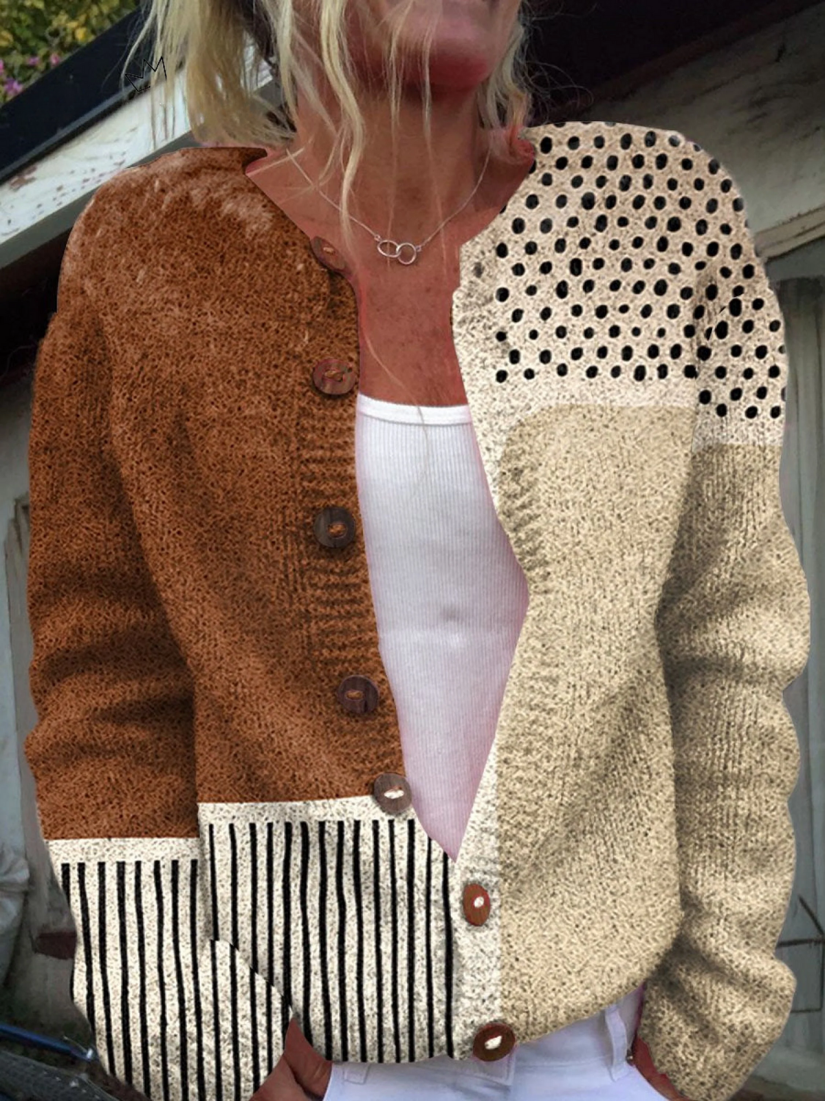 Camille - Retro Patchwork Cardigan