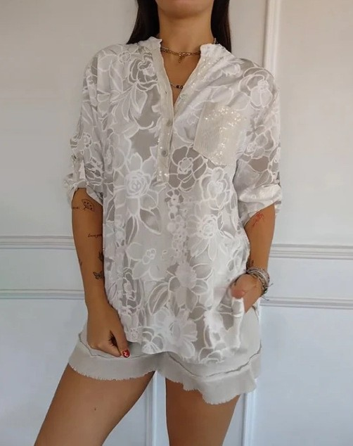 Lotte - Women’s Floral Print Loose Blouse