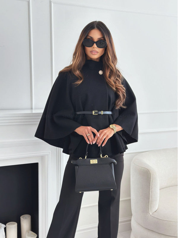 Selviora - Belted Cape Top