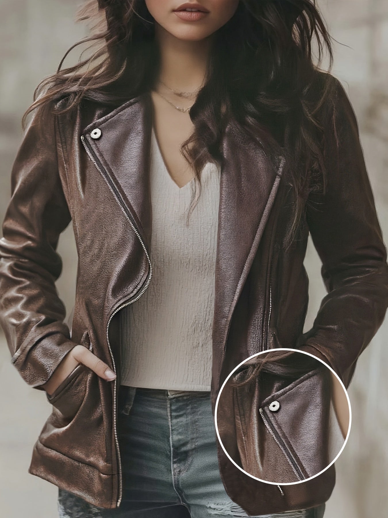 Léa - Modern Biker Chic Jacket
