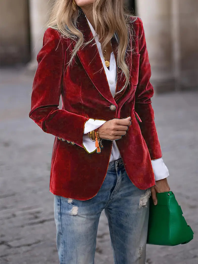 Julissa - Tailored Velvet Blazer