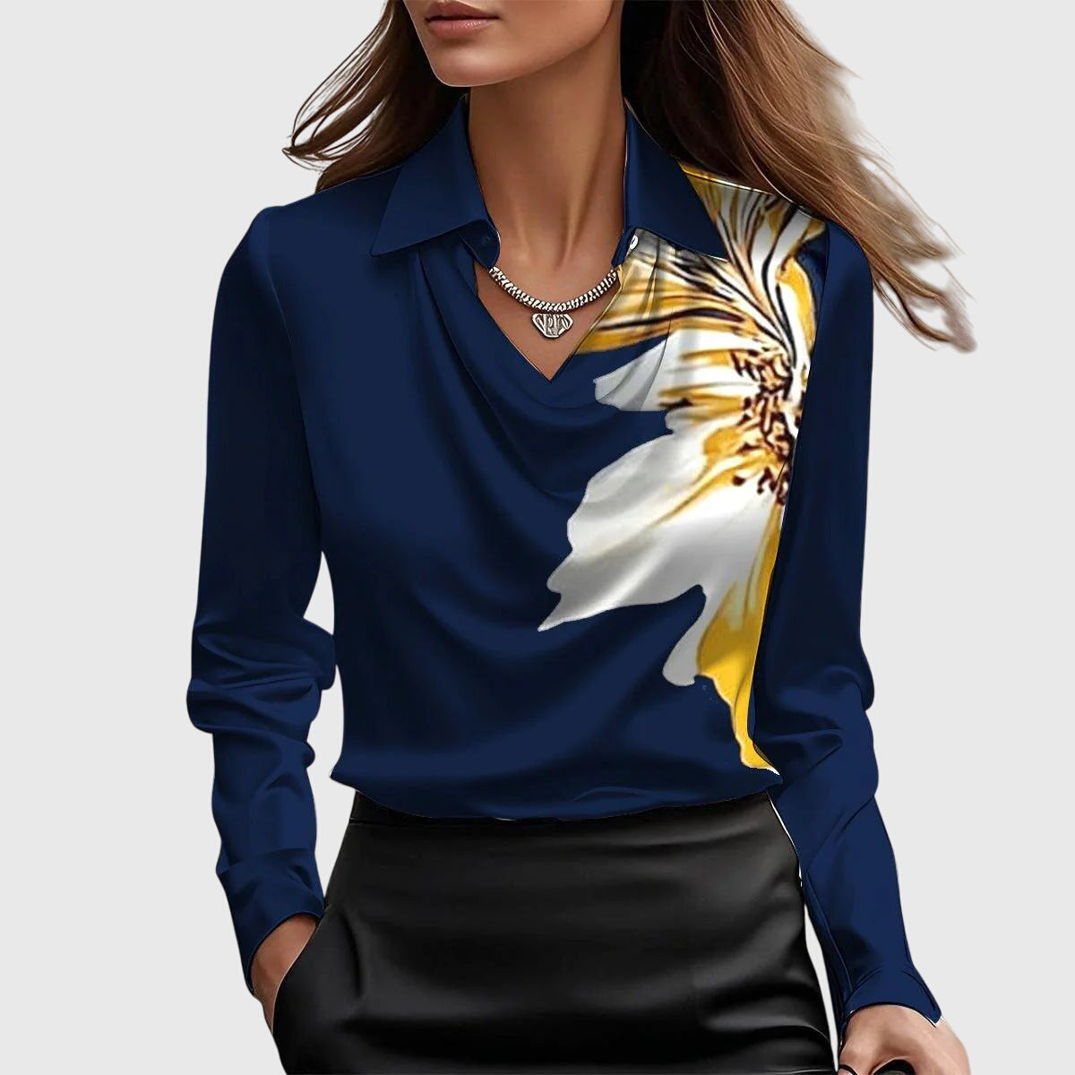 Brooklyn | Elegant Draped Blouse