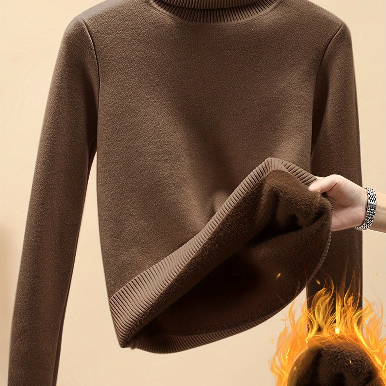 Elena - Thermal Turtleneck Winter Sweater