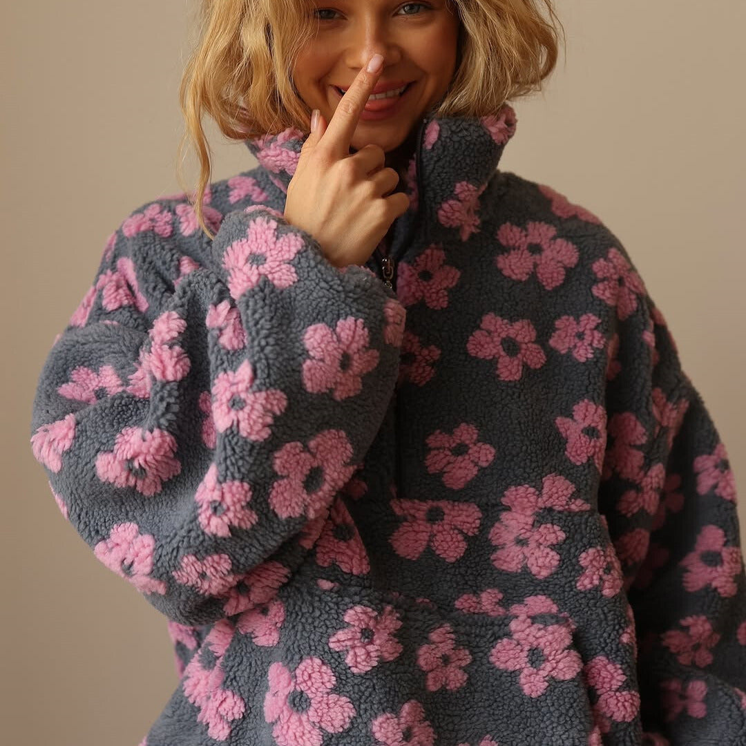 Daisy - Cozy Floral Fleece Pullover