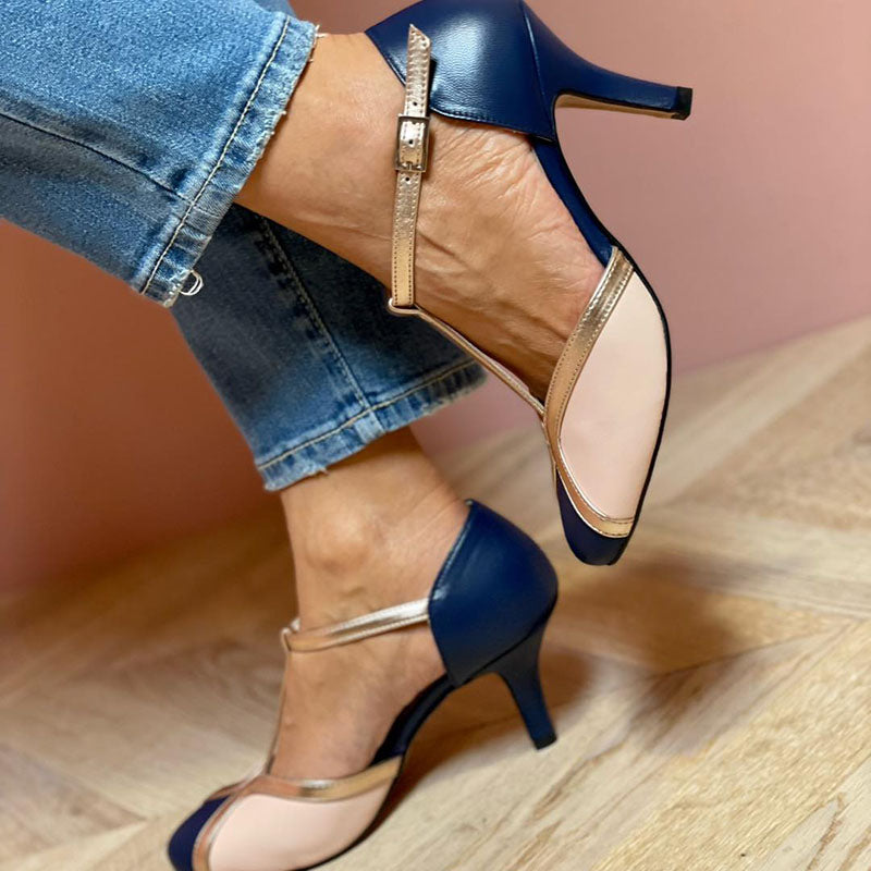 Alessia | Bunte und bequeme T-Strap-Pumps mit runder Spitze