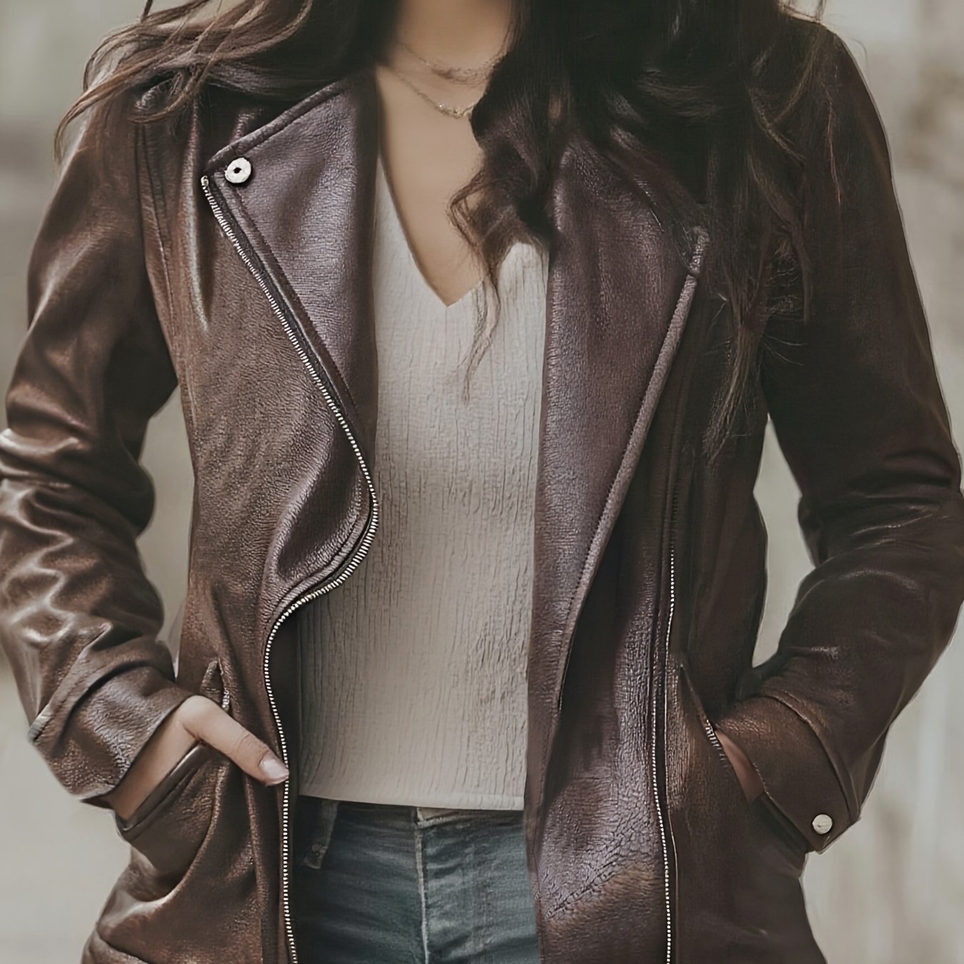 Léa - Modern Biker Chic Jacket