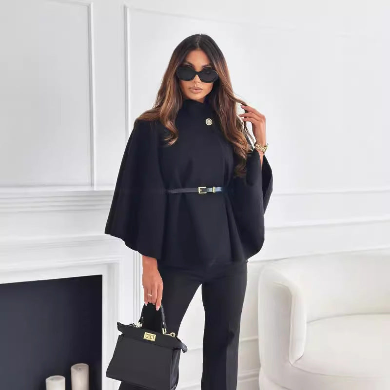 Selviora - Belted Cape Top