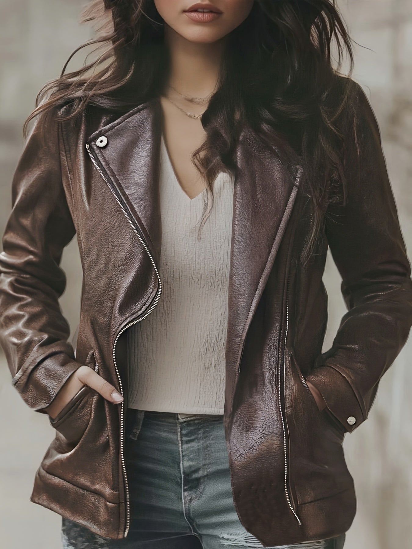 Léa - Modern Biker Chic Jacket