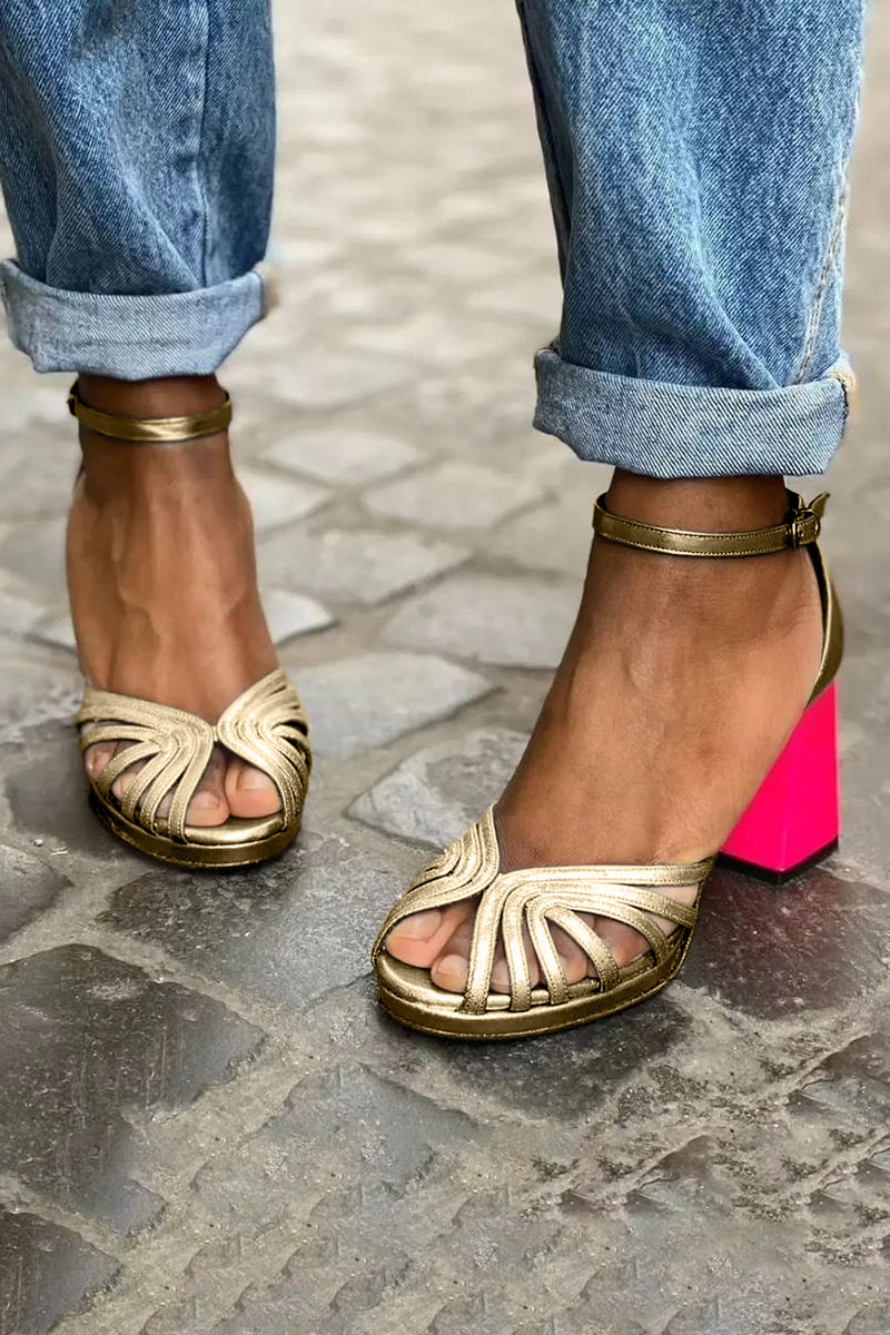 Milviana – Classic Sandals with Ankle Strap and Open Toes