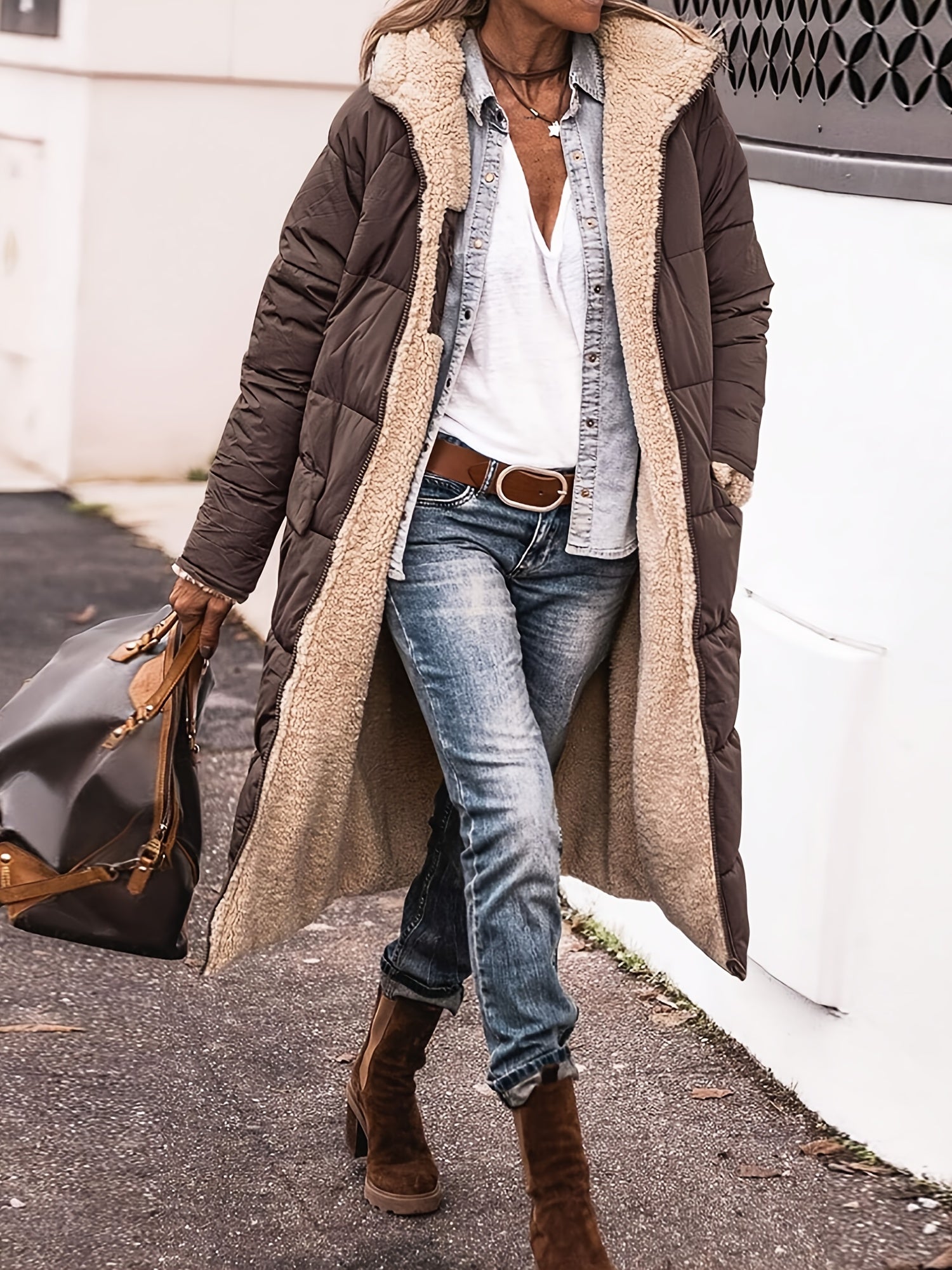 Sophia - Long Puffer Warm Coat Hooded