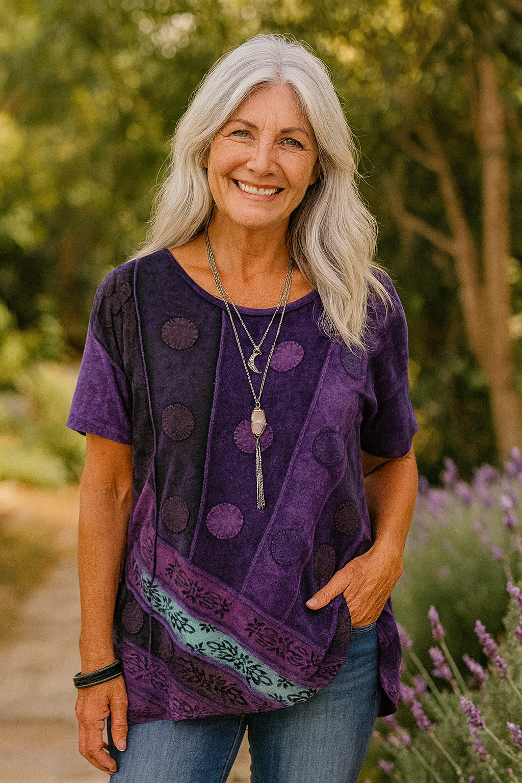 Calla - Flowy Boho-Inspired Top with Unique Print