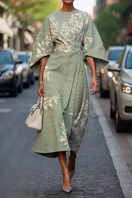 Alessia - Kimono-Inspired Midi Dress