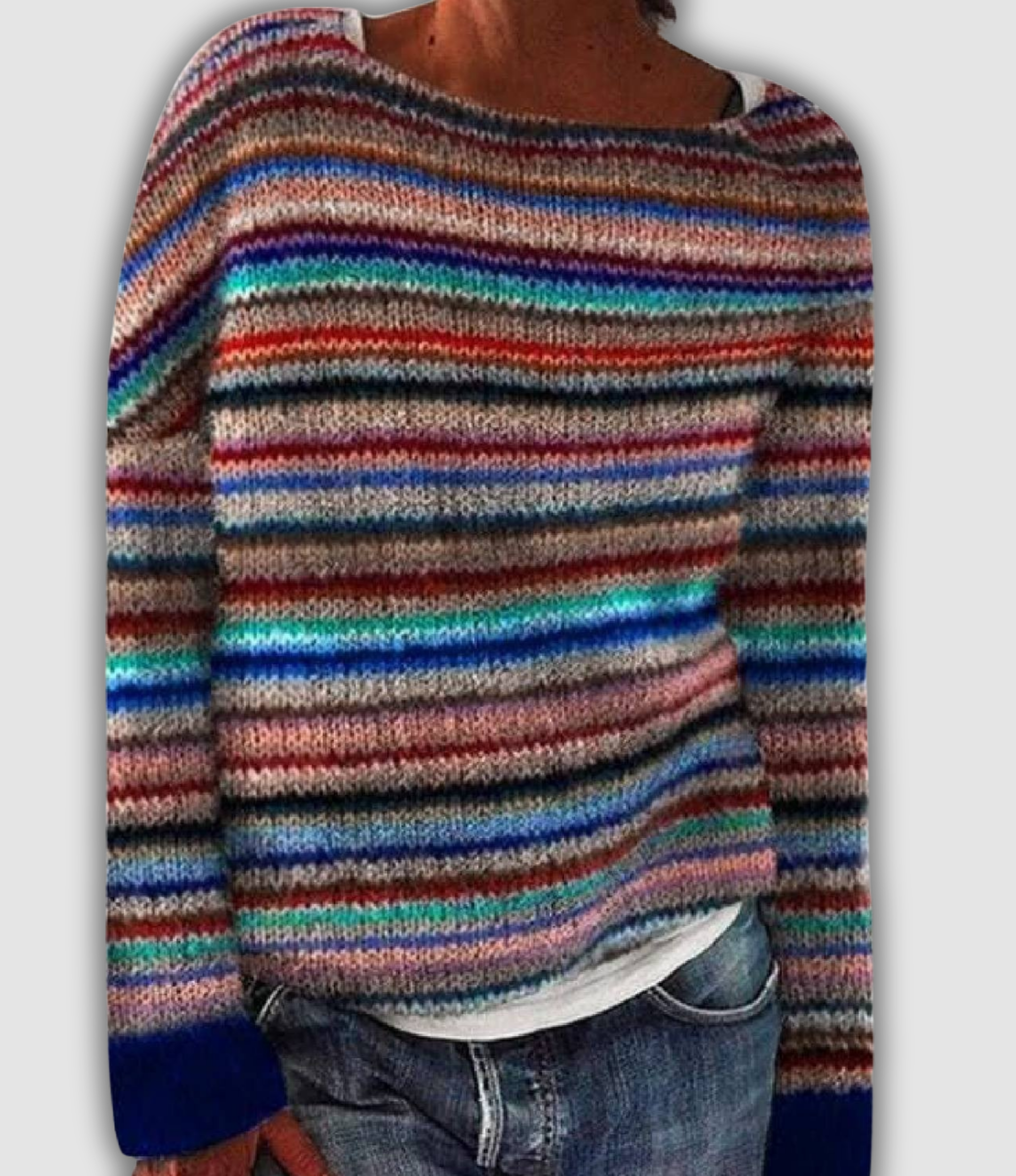Jorina – Striped Serenity Sweater