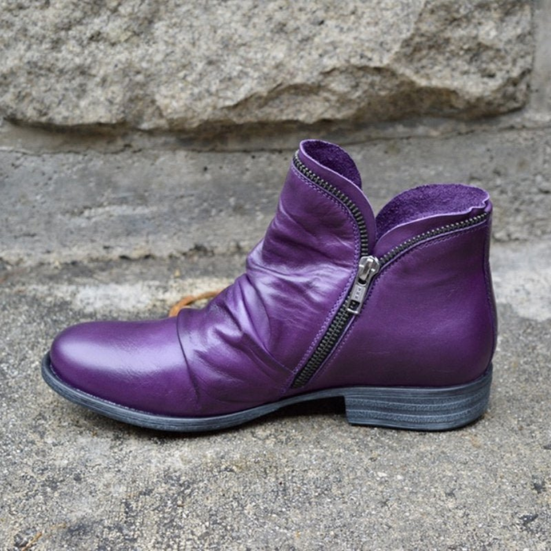 Clara - Colorful Side-Zip Ankle Boots