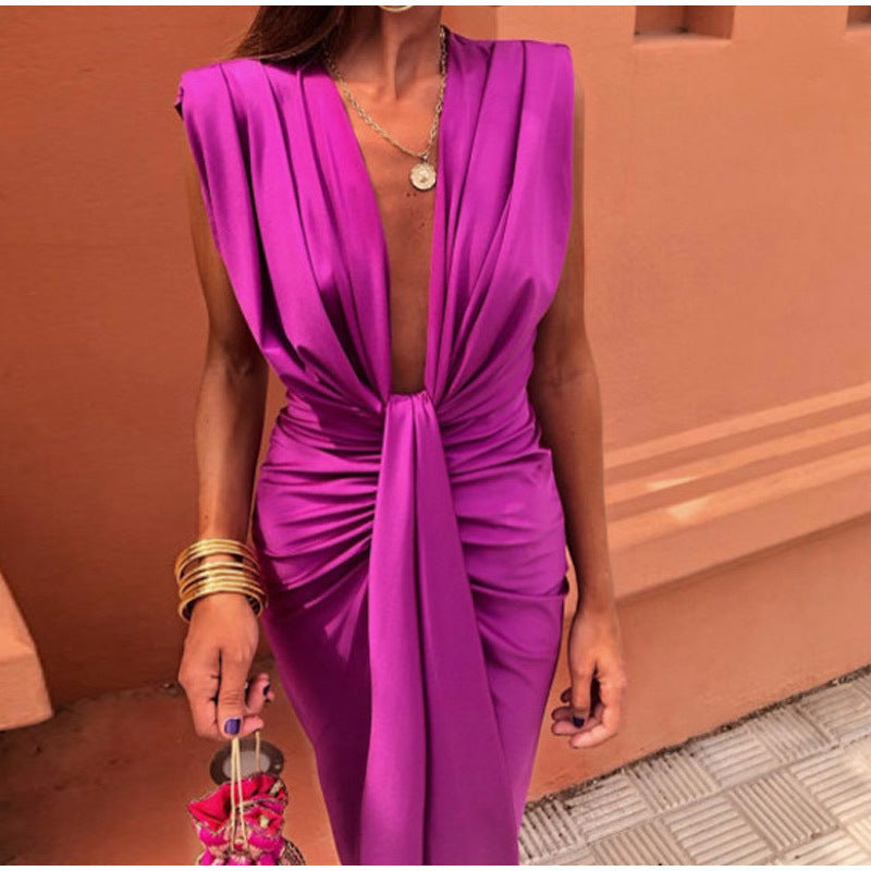 Elaine - Elegant V-Neck Dress