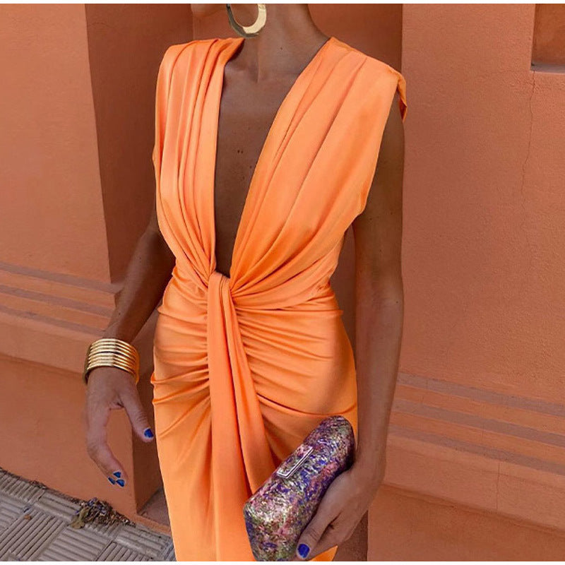 Elaine - Elegant V-Neck Dress